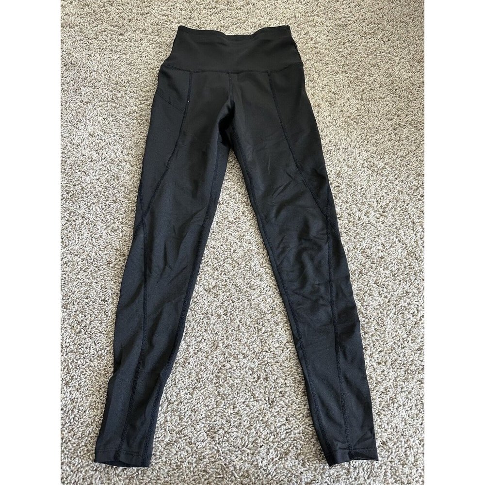 Women's activewear leggings with 2 deep pockets on both sides Size XS Black